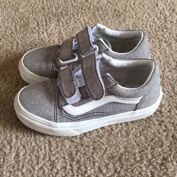 gray velcro vans